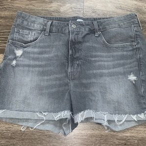 Old Navy Grey High Rise O.G. Denim Shorts